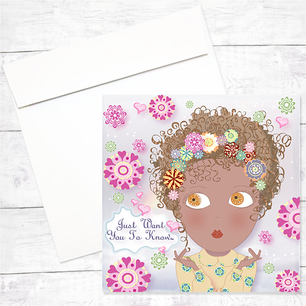 Zahara Greeting Card Card: Just Want You To Know..